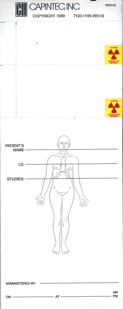 CRP-200 Dose Tickets and Labels